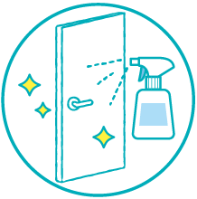 ドアノブ等の消毒